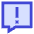 Chat Bubble Square Warning Icon from Sharp Duo Set