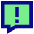Chat Bubble Square Warning Icon from Sharp Pop Set