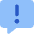 Chat Bubble Square Warning Icon from Core Flat Set