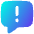 Chat Bubble Square Warning Icon from Flex Gradient Set