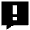 Chat Bubble Square Warning Icon from Sharp Solid Set