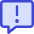 Chat Bubble Square Warning Icon from Core Duo Set