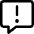 Chat Bubble Square Warning Icon from Core Line Set
