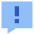 Chat Bubble Square Warning Icon from Sharp Flat Set