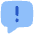 Chat Bubble Square Warning Icon from Flex Flat Set