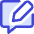 Chat Bubble Square Write Icon from Core Duo Set