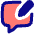 Chat Bubble Square Write Icon from Flex Pop Set