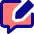Chat Bubble Square Write Icon from Core Pop Set