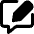 Chat Bubble Square Write Icon from Core Remix Set