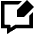 Chat Bubble Square Write Icon from Sharp Remix Set