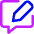 Chat Bubble Square Write Icon from Core Neon Set