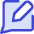 Chat Bubble Square Write Icon from Core Duo Set