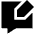 Chat Bubble Square Write Icon from Sharp Solid Set