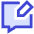 Chat Bubble Square Write Icon from Sharp Duo Set