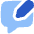 Chat Bubble Square Write Icon from Flex Flat Set