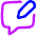 Chat Bubble Square Write Icon from Flex Neon Set