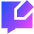 Chat Bubble Square Write Icon from Sharp Gradient Set