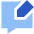 Chat Bubble Square Write Icon from Sharp Flat Set