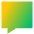 Chat Bubble Square Icon from Sharp Gradient Set