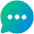 Chat Bubble Typing Oval Icon from Plump Gradient Set