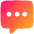 Chat Bubble Typing Square Icon from Plump Gradient Set