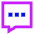 Chat Bubble Typing Square Icon from Sharp Neon Set