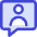 Chat Bubble User Contact Icon from Core Duo Set