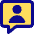 Chat Bubble User Contact Icon from Core Pop Set
