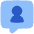 Chat Bubble User Contact Icon from Plump Flat Set