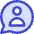 Chat Bubble User Contact Circle Icon from Core Duo Set