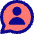 Chat Bubble User Contact Circle Icon from Core Pop Set