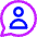 Chat Bubble User Contact Circle Icon from Core Neon Set