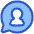 Chat Bubble User Contact Circle Icon from Plump Duo Set