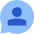Chat Bubble User Contact Circle Icon from Sharp Flat Set