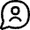 Chat Bubble User Contact Circle Icon from Flex Line Set