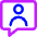 Chat Bubble User Contact Icon from Core Neon Set