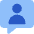 Chat Bubble User Contact Icon from Core Flat Set