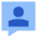Chat Bubble User Contact Icon from Sharp Flat Set
