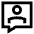 Chat Bubble User Contact Icon from Sharp Line Set