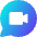 Chat Bubble Video Call Oval Icon from Core Gradient Set