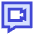 Chat Bubble Video Call Square Icon from Sharp Duo Set