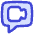 Chat Bubble Video Call Square Icon from Flex Duo Set