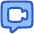 Chat Bubble Video Call Square Icon from Plump Duo Set | Free Download as SVG Vector and Transparent PNG | Streamline icons