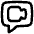 Chat Bubble Video Call Square Icon from Flex Line Set