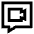 Chat Bubble Video Call Square Icon from Sharp Line Set