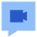 Chat Bubble Video Call Square Icon from Sharp Flat Set