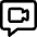 Chat Bubble Video Call Square Icon from Core Line Set