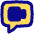 Chat Bubble Video Call Square Icon from Flex Pop Set
