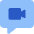 Chat Bubble Video Call Square Icon from Core Flat Set