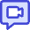 Chat Bubble Video Call Square Icon from Core Duo Set